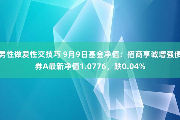 男性做爱性交技巧 9月9日基金净值：招商享诚增强债券A最新净值1.0776，跌0.04%