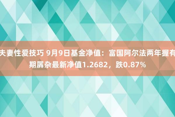 夫妻性爱技巧 9月9日基金净值：富国阿尔法两年握有期羼杂最新净值1.2682，跌0.87%