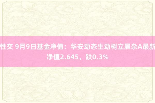 性交 9月9日基金净值：华安动态生动树立羼杂A最新净值2.645，跌0.3%