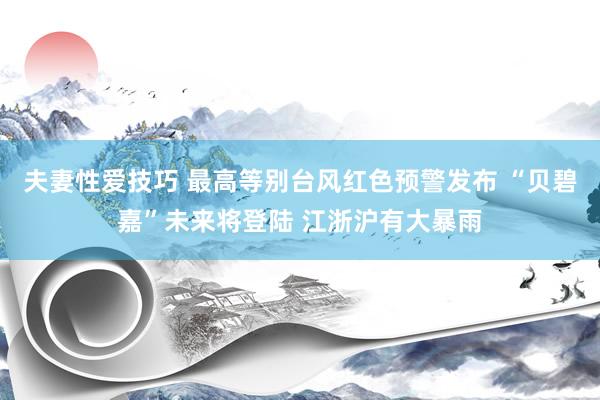 夫妻性爱技巧 最高等别台风红色预警发布 “贝碧嘉”未来将登陆 江浙沪有大暴雨