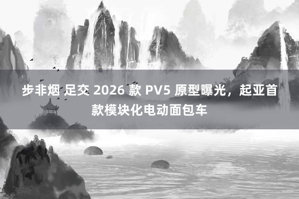 步非烟 足交 2026 款 PV5 原型曝光，起亚首款模块化电动面包车