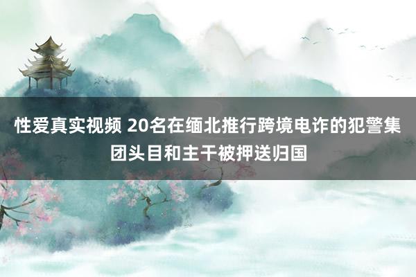 性爱真实视频 20名在缅北推行跨境电诈的犯警集团头目和主干被押送归国