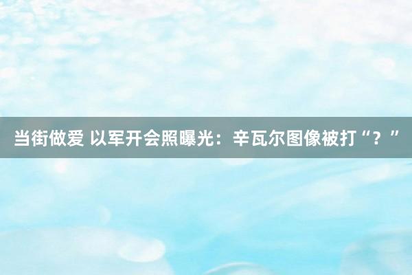 当街做爱 以军开会照曝光：辛瓦尔图像被打“？”