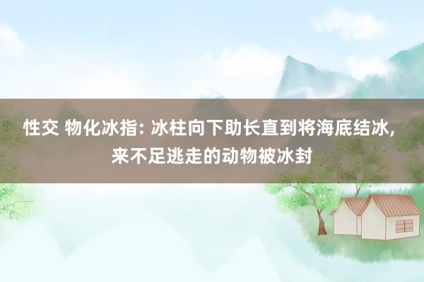 性交 物化冰指: 冰柱向下助长直到将海底结冰， 来不足逃走的动物被冰封