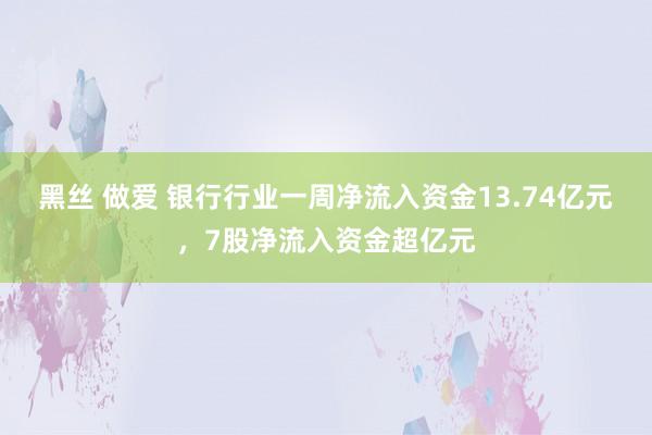 黑丝 做爱 银行行业一周净流入资金13.74亿元，7股净流入资金超亿元