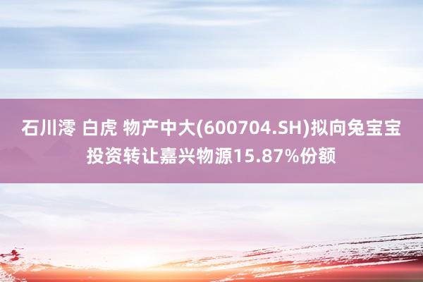 石川澪 白虎 物产中大(600704.SH)拟向兔宝宝投资转让嘉兴物源15.87%份额