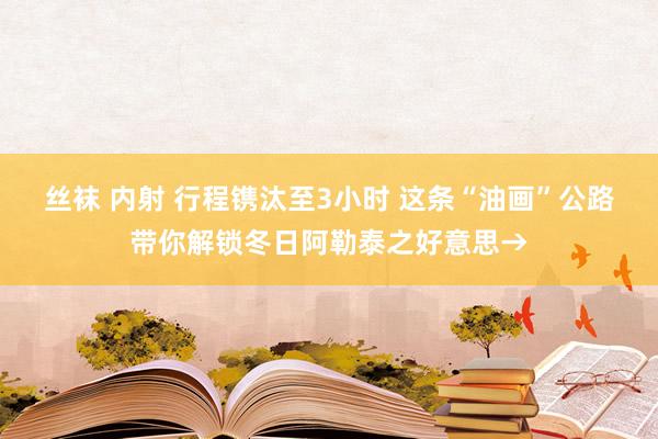 丝袜 内射 行程镌汰至3小时 这条“油画”公路带你解锁冬日阿勒泰之好意思→