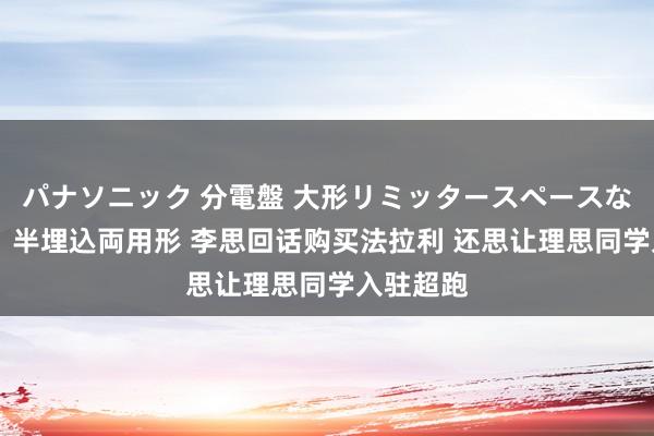 パナソニック 分電盤 大形リミッタースペースなし 露出・半埋込両用形 李思回话购买法拉利 还思让理思同学入驻超跑