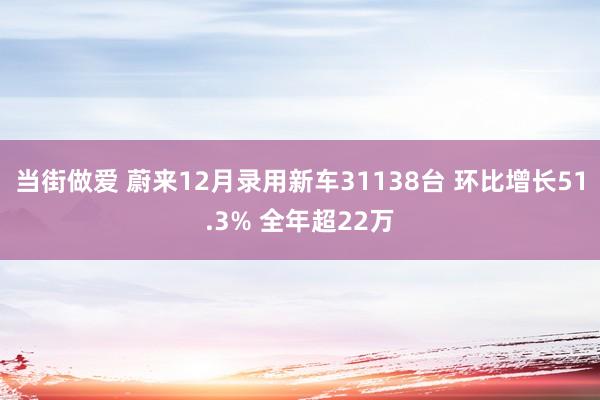 当街做爱 蔚来12月录用新车31138台 环比增长51.3% 全年超22万